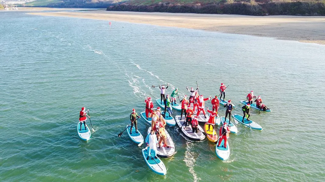 Charity Santa Paddleboarding