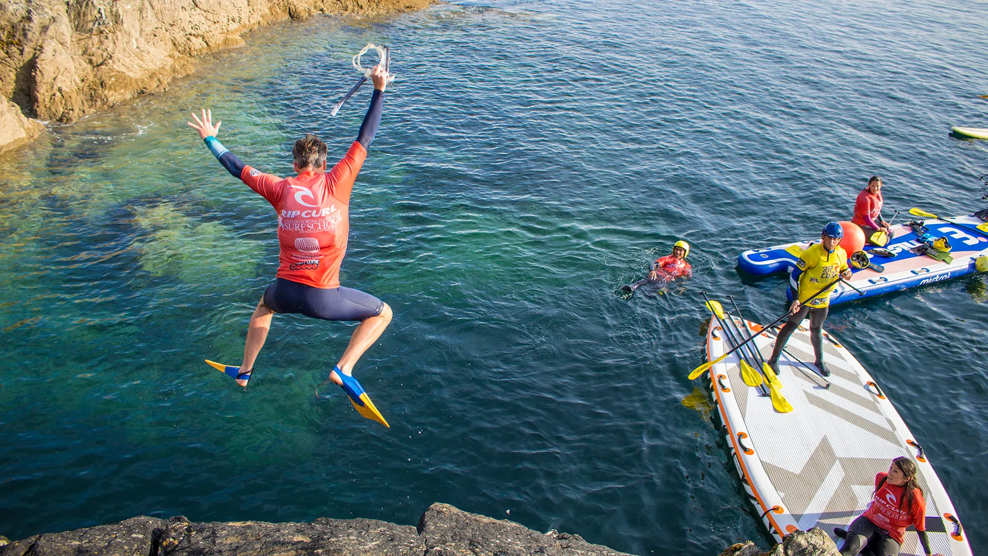 Coasteer Snorkel Super SUP in Newquay Cornwall