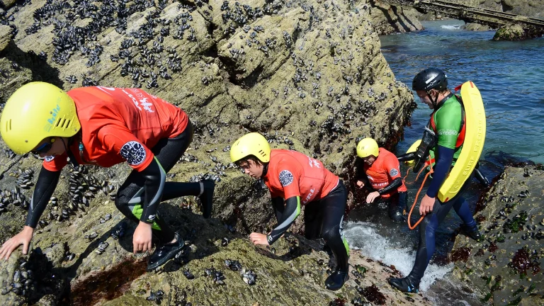 Family Coasteer & Super SUP in Newquay Cornwall