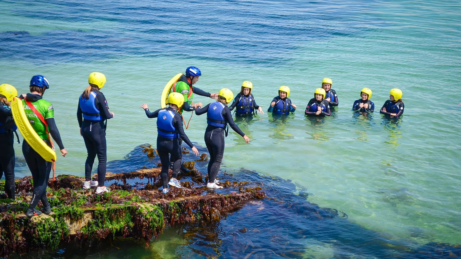 Low Tide Coasteer in Newquay Cornwall