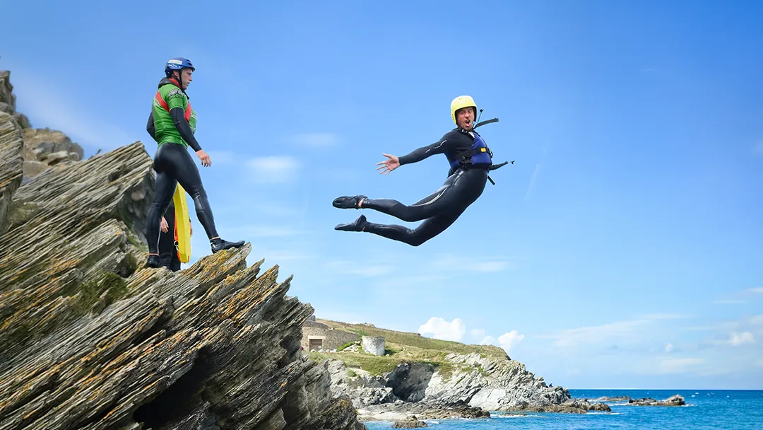 North Coast Challenge Coasteer in Newquay Cornwall