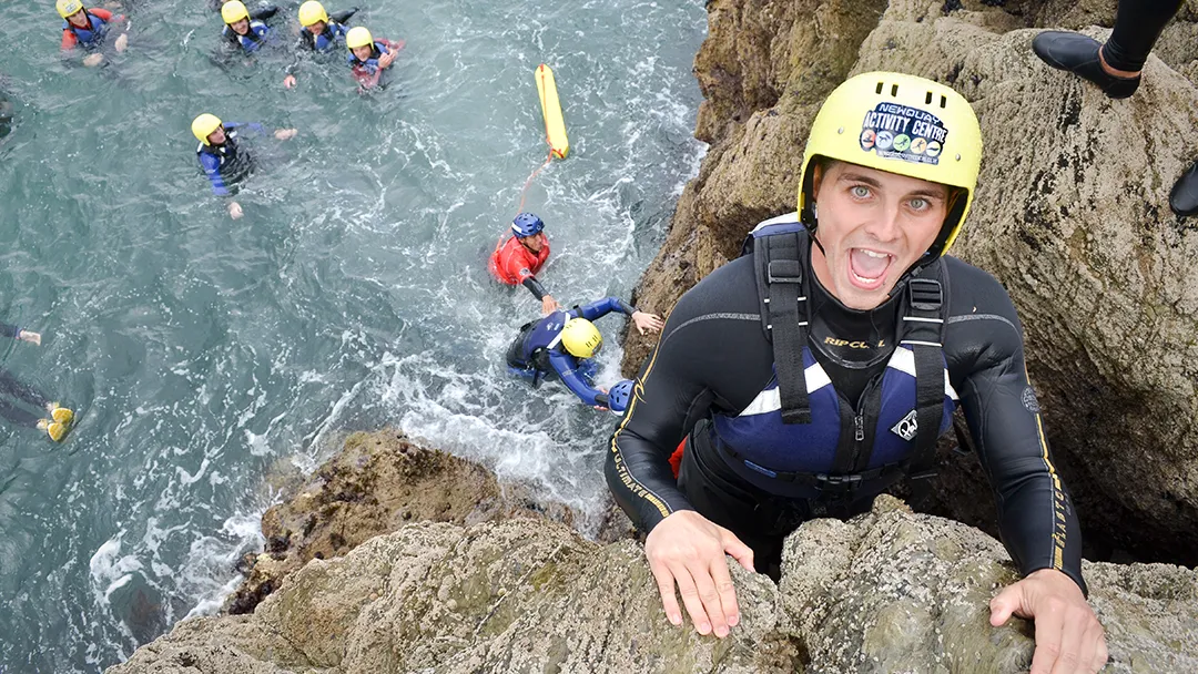 North Coast Challenge Coasteer in Newquay Cornwall