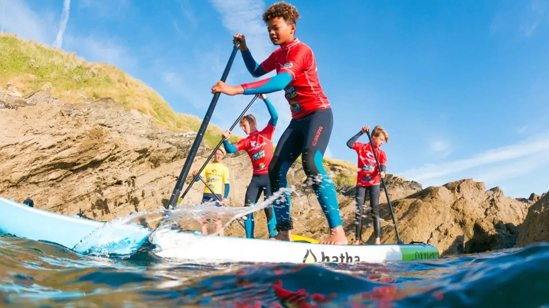 Schools Paddleboarding Lessons in Newquay, Cornwall